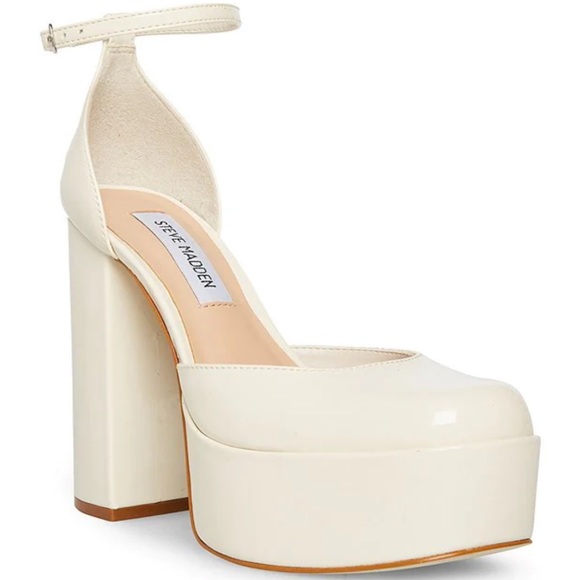 Steve Madden Women's Agata Pump - Classic Block Heel Pumps With Ankle Strap